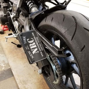 Yamaha MT-09 License Plate Relocation Kit - Side Mount - New Rage Cycles - 2-position - `17-`20